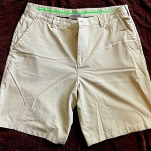 IZOD Golf Solid Flat Front Shorts